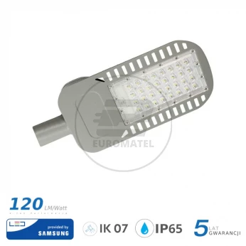 Oprawa Uliczna LED 50W 6000lm 4000K Dioda SAMSUNG IP65 IK07 Szary 958