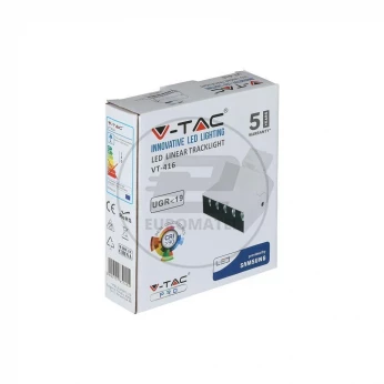 Oprawa LED V-TAC 12W Track Light SAMSUNG CHIP CRI90+ Biała VT-416 2700K 960lm 5 Lat Gwarancji