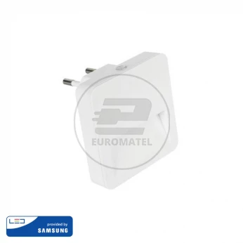 Lampka Nocna do Gniazdka LED V-TAC SAMSUNG CHIP Kwadrat VT-86 4000K 10lm