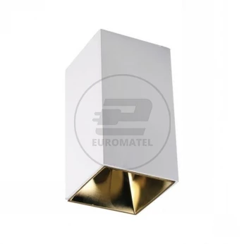 Oprawa Sufitowa V-TAC GU10 Kwadrat Natynkowa Biały+Złoty 74x74x140mm VT-882 3 Lata Gwarancji