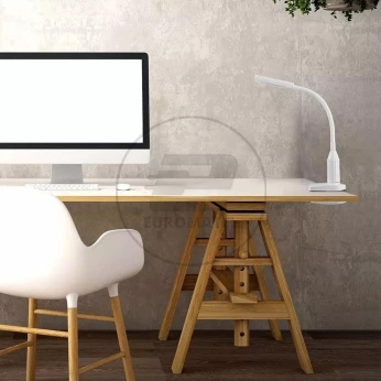 Lampka Biurkowa V-TAC 7W LED Biała Klips VT-7407 3000K 400lm
