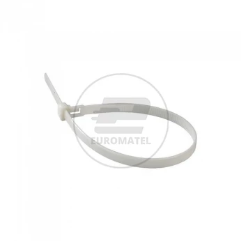 Opaska Zaciskowa V-TAC 3.5x200mm Biała 18kg Nylon66 (Opak. 100szt)