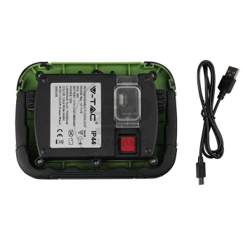 Projektor LED V-TAC 10W Ładowalny USB SAMSUNG CHIP Funkcja SOS 3,7V Li-Ion IP44 VT-11-R 4000K 700lm