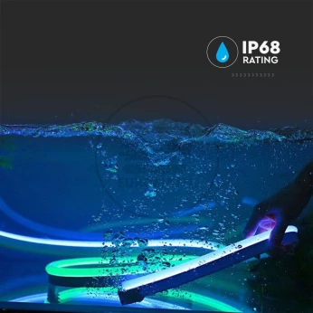 Neon Flex V-TAC 24V IP68 10mb Cięcie co 5cm 6,5W/m IP68 VT-554 Czerwony 260lm