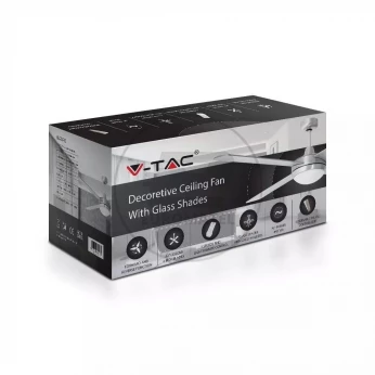 Wentylator Sufitowy V-TAC 132cm 2xE27 35W Pilot VT-6054-4