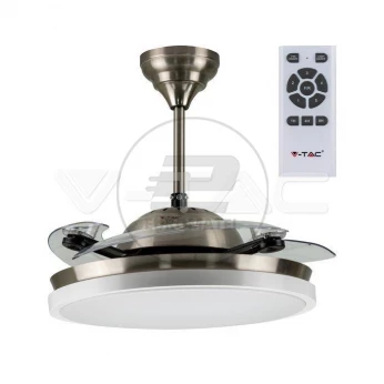 Wentylator Sufitowy V-TAC 132cm 107cm Chowane Ramiona 30W LED CCT VT-3042-3 3000lm