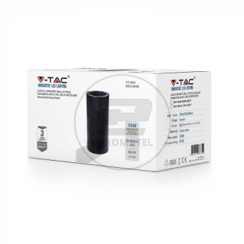 Kinkiet V-TAC BETON 2xGU10 LED Okrągły Ciemny Szary IP20 VT-894