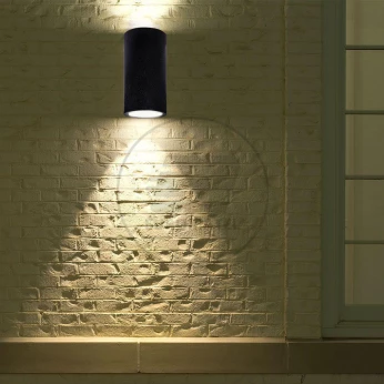 Kinkiet V-TAC BETON 2xGU10 LED Okrągły Ciemny Szary IP20 VT-894
