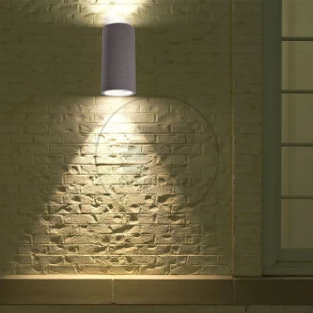 Kinkiet V-TAC BETON 2xGU10 LED Okrągły Jasno Szary IP20 VT-894