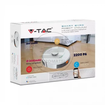 Odkurzacz Automatyczny V-TAC Auto powrót Gyro Laser Kompatybilny Amazon Alexa Google Home VT-5556