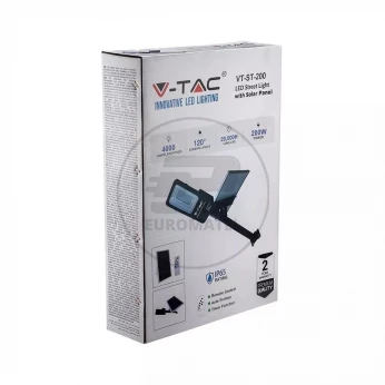 Oprawa Uliczna Solarna V-TAC 50W LED IP65 VT-ST200 6000K 4000lm