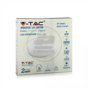 Plafon Sufitowy V-TAC 40W LED Pilot CCT fi.400 Gwiazdy VT-8401 2700K-6400K 2800lm
