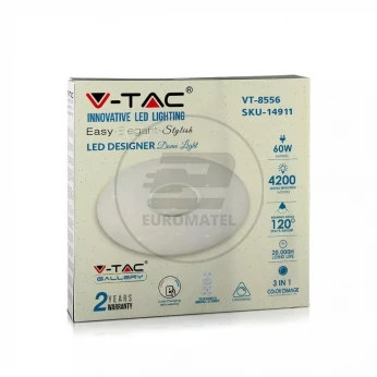 Plafon Sufitowy V-TAC 60W LED Pilot CCT fi.500 Gwiazdy VT-8556 2700K-6400K 4200lm