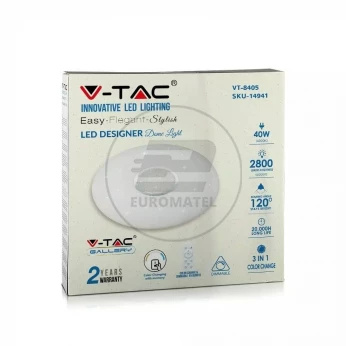 Plafon Sufitowy V-TAC 40W LED Pilot CCT fi.350 Gwiazdy VT-8405 2700K-6400K 2800lm