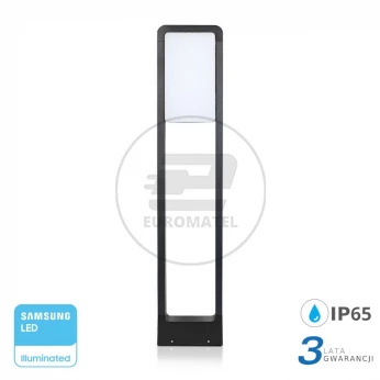Słupek Ogrodowy 10W LED SAMSUNG CHIP Czarny IP65 VT-33 6400K 900lm 3 Lata Gwarancji