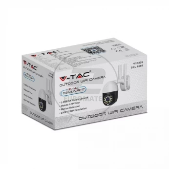 Kamera Zewnętrzna WiFi 8xLED 3MP IP65 RED&BLUE LIGHT V-TAC VT-5159