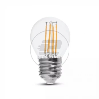 Żarówka LED V-TAC 6W Filament E27 Kulka G45 Przeźroczysta VT-2366 4000K 600lm