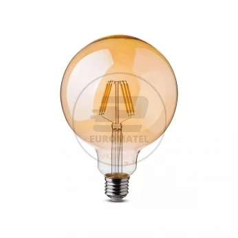Żarówka LED V-TAC 6W Filament E27 G125 Bursztyn VT-2085 2200K 600lm