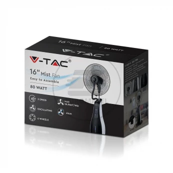 Wentylator Podłogowy 80W LED Pilot RF Mgła Wodna VT-8217-3