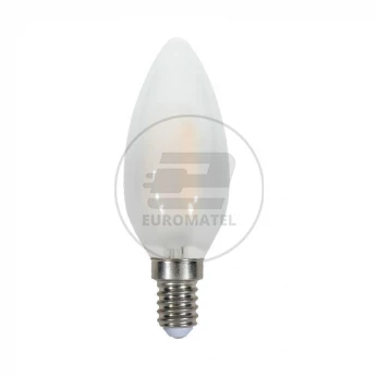 Żarówka LED V-TAC 4W Filament E14 Mrożona Świeczka Ściemnialna VT-2054D 2700K 350lm