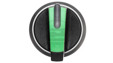 Przełącznik z możliwością podśw 22mm okrągły tworzywo z met pierścieniem czarny/zielony 3SU1032-2BL40-0AA0