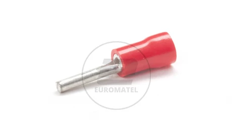 KOŃCÓWKA IGŁOWA IZOLOWANA 0.5 - 1.5 mm2 / 10 mm CZERWONA  (100 szt.)