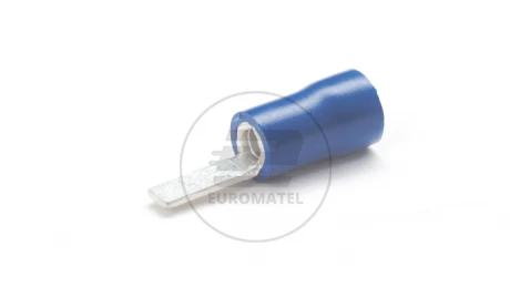 KOŃCÓWKA IGŁOWA PŁASKA IZOLOWANA 1.5 - 2.5 mm2 / 9 x 2.8 mm NIEBIESKA  (100 szt.)