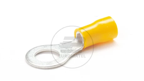 KOŃCÓWKA OCZKOWA IZOLOWANA 4.0 - 6.0 mm2 / 6 mm ŻÓŁTA  (100 szt.)