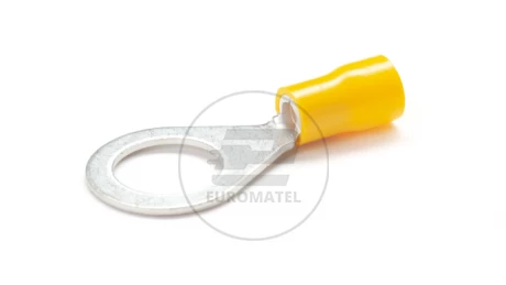 KOŃCÓWKA OCZKOWA IZOLOWANA 4.0 - 6.0 mm2 / 8 mm ŻÓŁTA  (100 szt.)