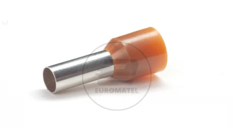 KOŃCÓWKA TULEJKOWA IZOLOWANA 10mm2 x 12mm BRĄZOWA  (100 szt.)