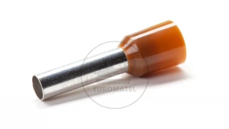 KOŃCÓWKA TULEJKOWA IZOLOWANA 10mm2 x 18mm2 BRĄZOWA  (100 szt.)