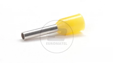 KOŃCÓWKA TULEJKOWA IZOLOWANA 1mm2 X 8mm ŻÓŁTA  (100 szt.)