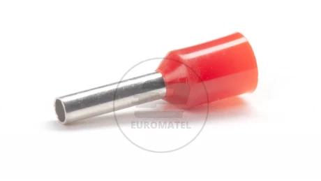 KOŃCÓWKA TULEJKOWA IZOLOWANA 1.5mm2 x 8mm CZERWONA  (100 szt.)