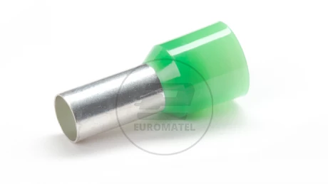 KOŃCÓWKA TULEJKOWA IZOLOWANA 16mm2 x 12mm ZIELONA  (100 szt.)