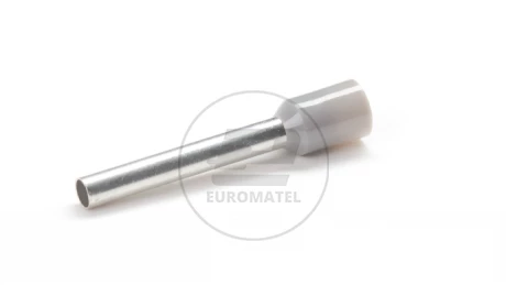 KOŃCÓWKA TULEJKOWA IZOLOWANA 2.5mm2 x 18mm SZARA  (100 szt.)