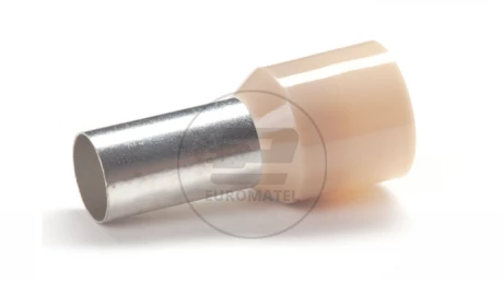 KOŃCÓWKA TULEJKOWA IZOLOWANA 35mm2 x 16mm BEŻOWA  (100 szt.)
