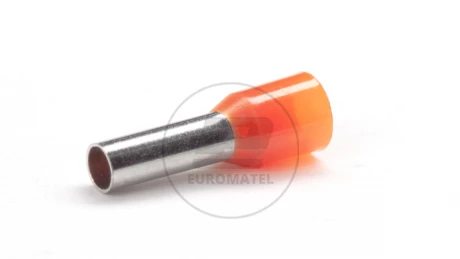 KOŃCÓWKA TULEJKOWA IZOLOWANA 4mm2 x 9mm POMARAŃCZOWA  (100 szt.)