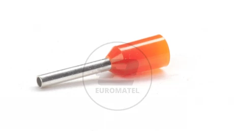 KOŃCÓWKA TULEJKOWA IZOLOWANA 0.5mm2 x 8mm POMARAŃCZOWA  (100 szt.)