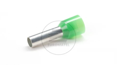 KOŃCÓWKA TULEJKOWA IZOLOWANA 6mm2 x 12mm ZIELONA  (100 szt.)