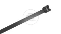 OPASKA Z ZAMKIEM METALOWYM 200 x 3.5 mm CZARNA  (100 szt.)