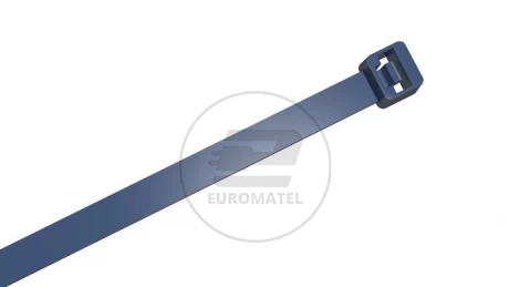 OPASKA ZACISKOWA Z OPIŁKAMI METALU 200 x 4.5 mm NIEBIESKA  (100 szt.)