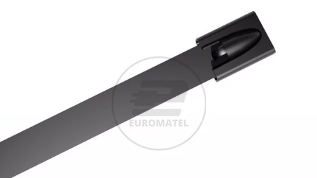 OPASKA STALOWA 260 x 4.6 mm POWLEKANA CZARNA  (100 szt.)