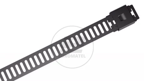 OPASKA STALOWA DRABINKOWA 360 x 7 mm POWLEKANA CZARNA  (100 szt.)