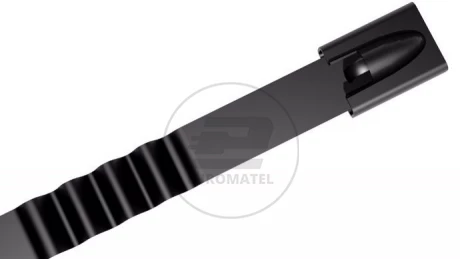 OPASKA STALOWA SPRĘŻYNOWA 520 x 7.9 mm POWLEKANA CZARNA  (100 szt.)