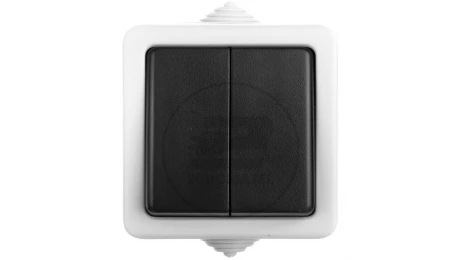 TEKNO Łącznik hermetyczny świecznikowy śrubowy 10AX 250V czarny IP54 25351