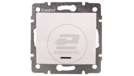 DOMO Łącznik jednobiegunowy z LED szybkozłączka 10AX 250V biały 011110202 24723