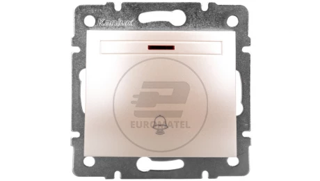 DOMO Łącznik zwierny dzwonek z LED szybkozłączka 10AX 250 perłowy białyV 011080230 24957