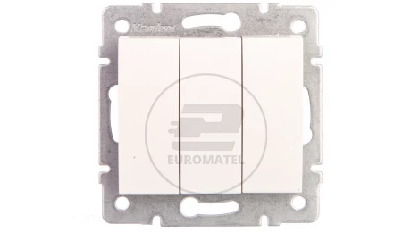 LOGI Łącznik potrójny śrubowy 10AX 250V biały 021090102 25076
