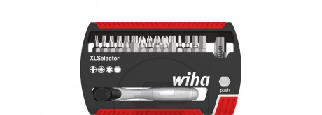 Wiha Zestaw bitów XLSelector Standard 25 mm mieszany z grzechotką na bity forma C 6,3 (1/4) 17-cz. 7948043 36951