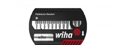 Wiha Zestaw bitów FlipSelector Standard 25 mm TORX Tamper Resistant (z otworem) 13-cz. 1/4” z zaczepem na pasek w opakowaniu bli